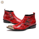 Bottes de cowboy élégantes et confortables en rouge