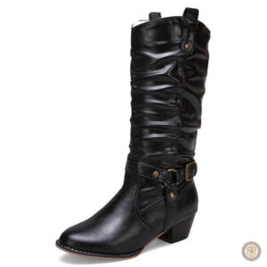Bottes cowboy noires pour femme, style country élégant