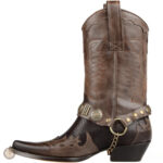 Bottes homme en cuir serpent avec design distinctif
