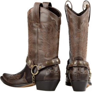 Bottes Cowboy avec motif serpent, élégance et confort