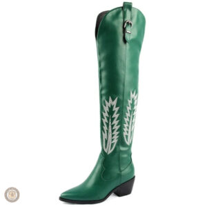 Bottes Cowboy Femme Vertes