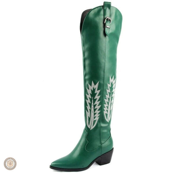 Bottes Cowboy Femme Vertes