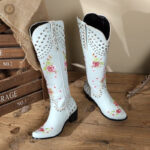 Bottes western à talon pour femme, look tendance et audacieux