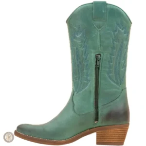 Bottes Western, design raffiné, coloris bleu pour un style unique