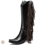 Bottes Blanches avec Franges, mode Country féminine