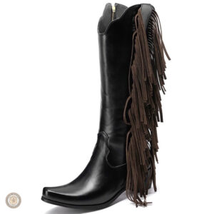 Bottes Blanches avec Franges, mode Country féminine