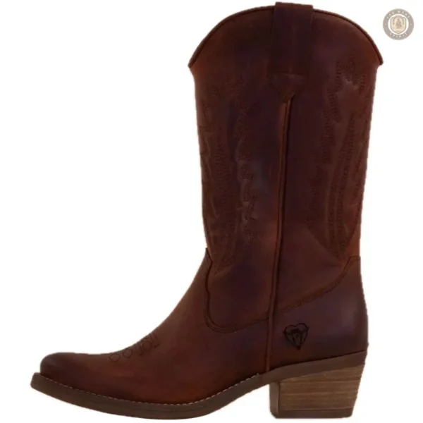 Bottes Country en cuir pour femme, style cowboy élégant