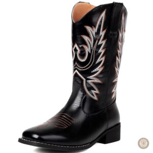 Bottes mi-mollets noires pour femmes