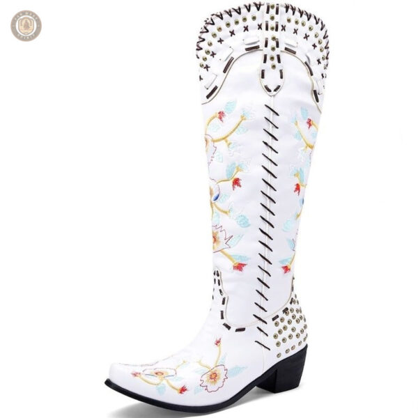 Bottes Cowboy Blanches Femme élégantes et stylées