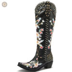 Bottes western blanches pour femme, parfaites pour l'été