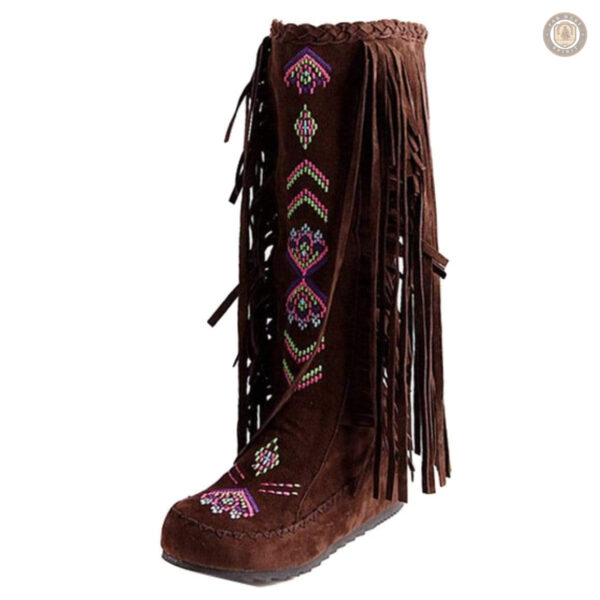 Bottes tendance avec franges pour femmes modernes