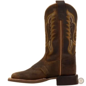 Bottes cowboy garçon en cuir avec design classique