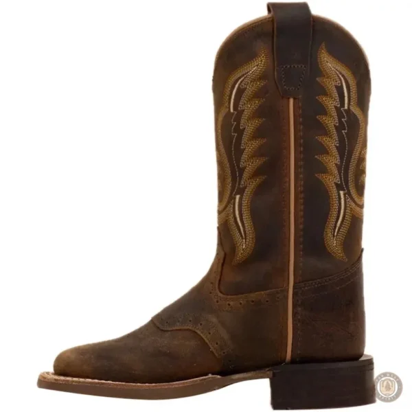 Bottes cowboy garçon en cuir avec design classique