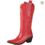 Bottes de Country Femme en rouge