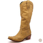 Bottes marron style cowboy pour un look western féminin
