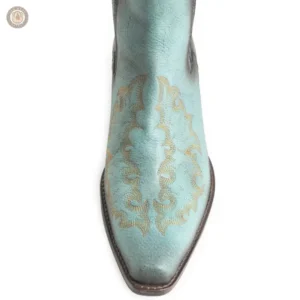 Bottes turquoise pour femme au look cowboy tendance