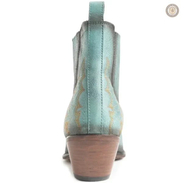 Bottes cowboy féminines en teinte turquoise vibrante