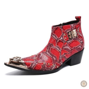 Bottes de cow-boy classiques en cuir pour homme
