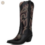 Bottes cowboy noires pour femme