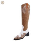 Bottes Femme de style Cowboy en noir élégant