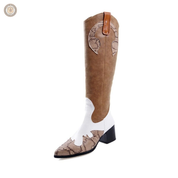 Bottes Femme de style Cowboy en noir élégant