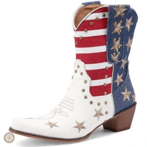 Bottes western femme en cuir avec style cowboy