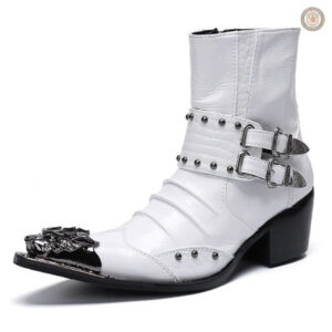 Bottes western pour homme en cuir durable