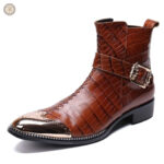 Bottes Western pour homme, modèle à bout rond