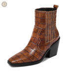 Bottes Western en Crocodile pour femme