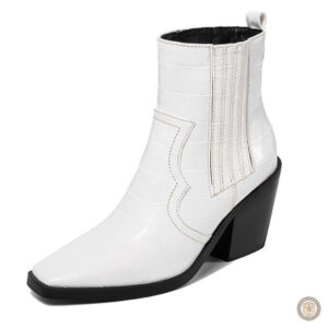 Bottes Western Femme, design crocodile élégant