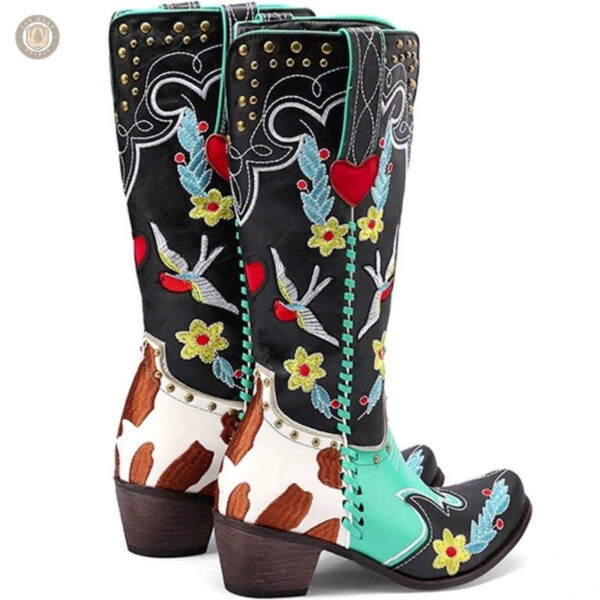 Bottes Cowboy Femme avec motifs floraux tendance