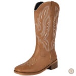 Bottes Western Femme Marron au style cowboy classique