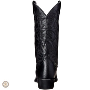 Bottes de style cowboy avec motifs brodés en noir