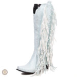 Bottes Cowboy Femme blanches au style tendance et décontracté
