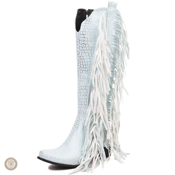 Bottes Cowboy Femme blanches au style tendance et décontracté