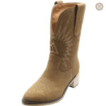 Bottes Western en daim pour femme