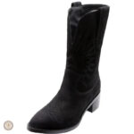Bottes Cowboy en daim avec style western