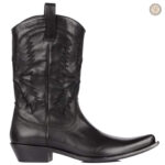 Bottes cowboy noires pour hommes, élégance et confort
