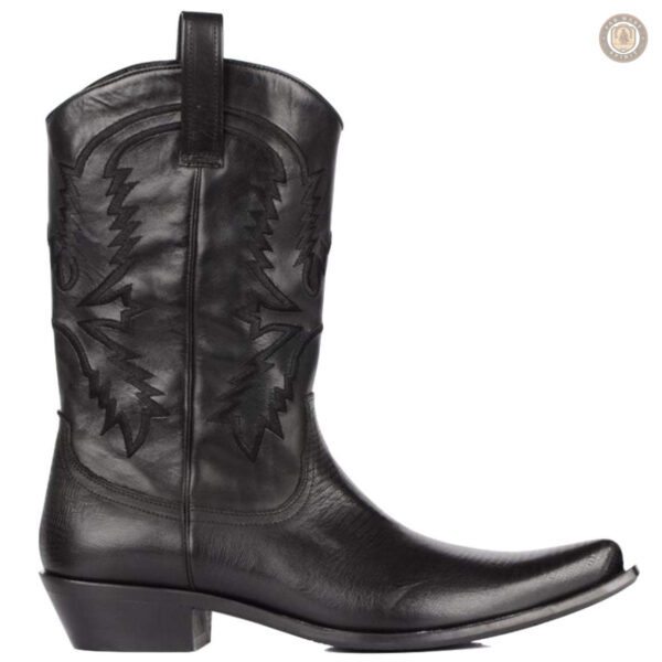 Bottes cowboy noires pour hommes, élégance et confort