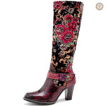 Bottes Cowboy Rouges et Noires pour femme