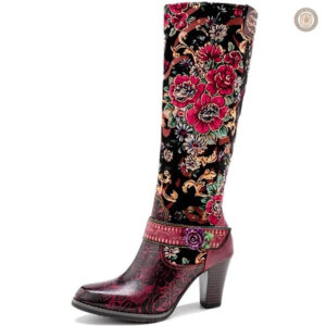 Bottes Cowboy Rouges et Noires pour femme