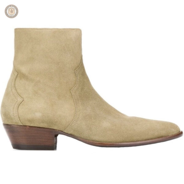 Chaussures cowboy en beige camel pour homme