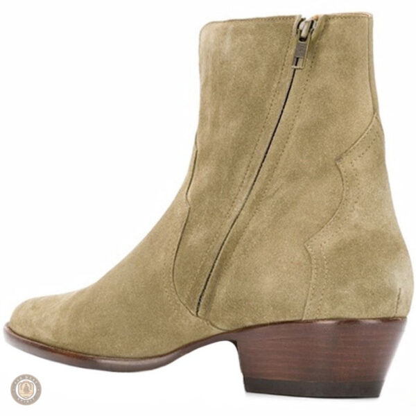 Bottines à bout pointu, couleur camel, style cowboy