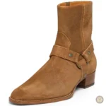 Bottines cowboy en daim pour homme