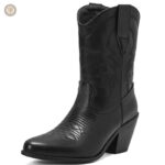 Bottines Cowboy Femme Noires élégantes et tendance