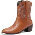 Bottines Cowboy Marron pour femme