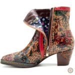 Bottines en cuir style cowboy pour femme