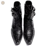 Bottines style cowboy en cuir pour un look élégant