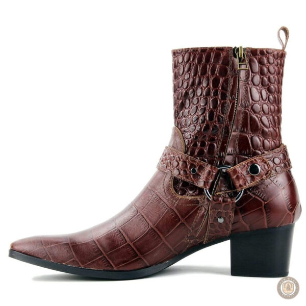 Chaussures cowboy pour homme, bout rond