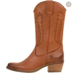 Bottines en cuir style cowboy pour femme
